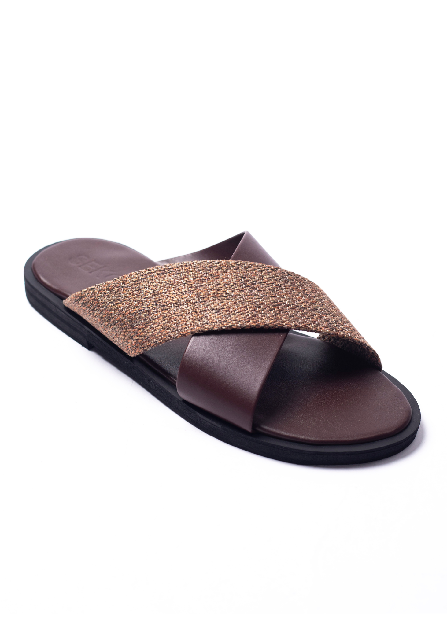 Sandales pour hommes – Eli marron raphia