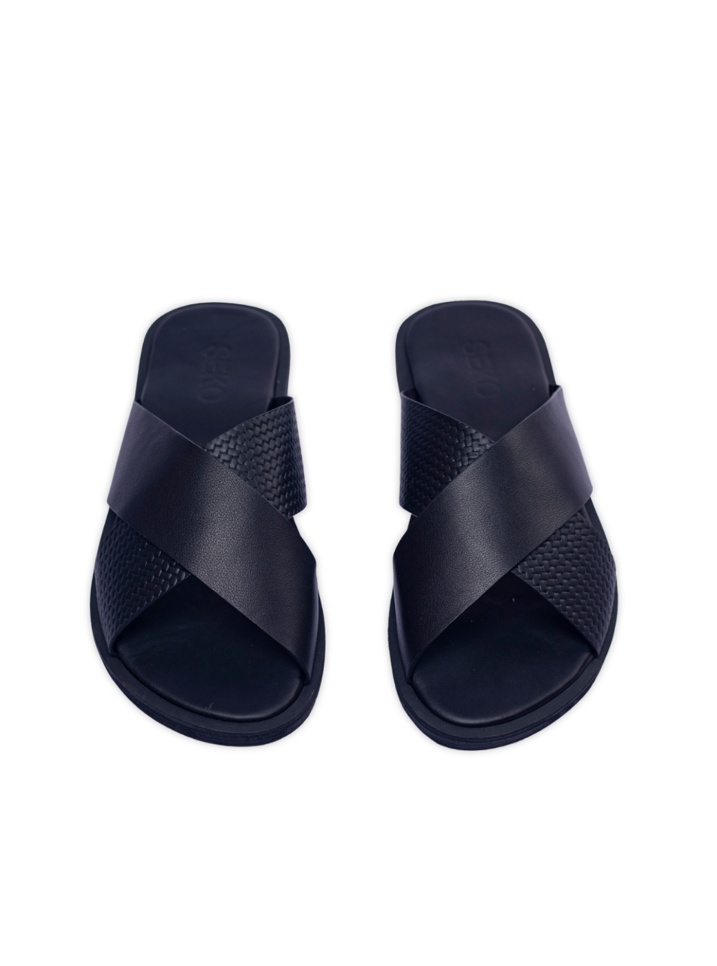 Sandales pour hommes – Inaya noir – cuir véritable