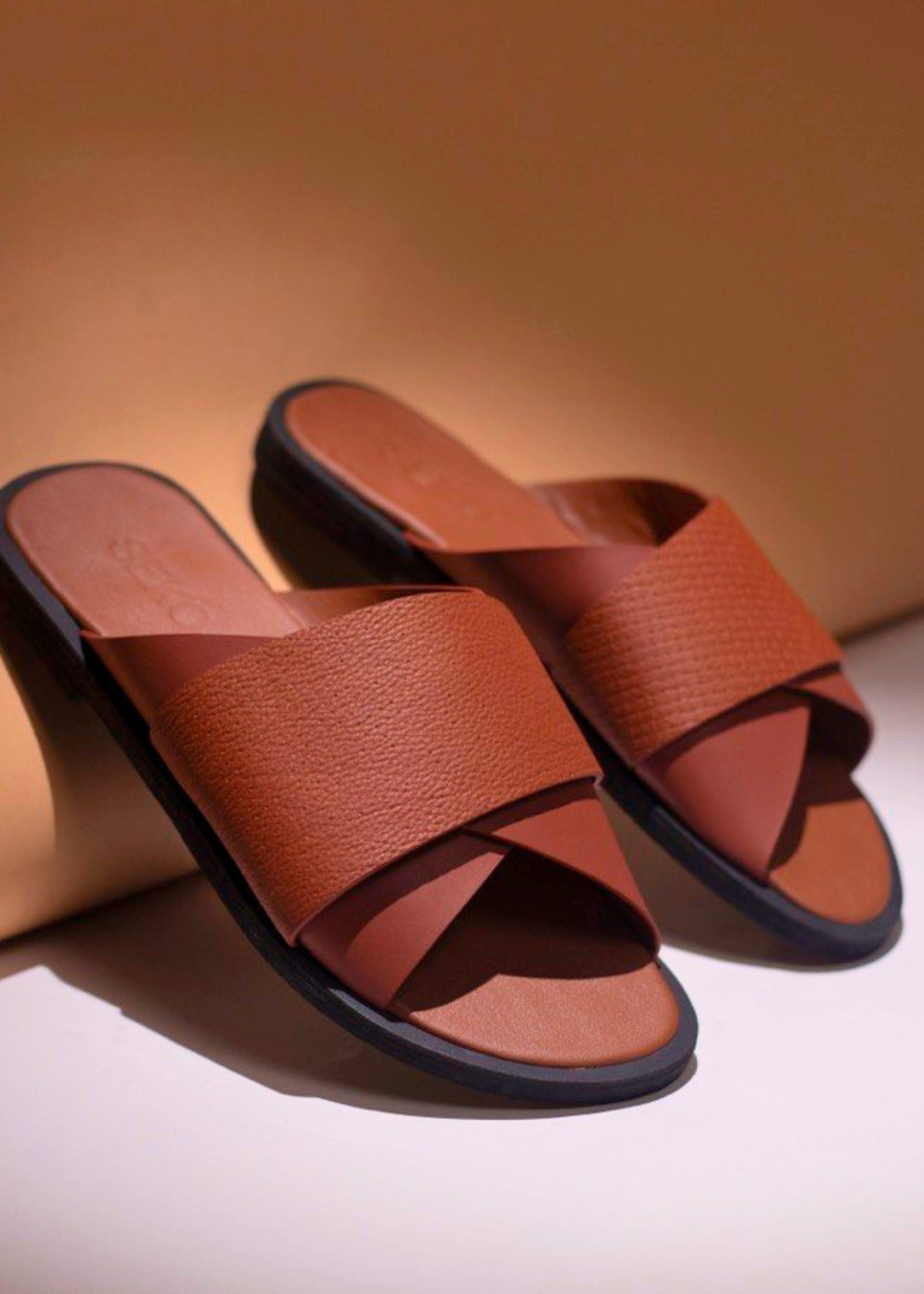 Sandales pour hommes – NANRI Cognac - Cuir Véritable