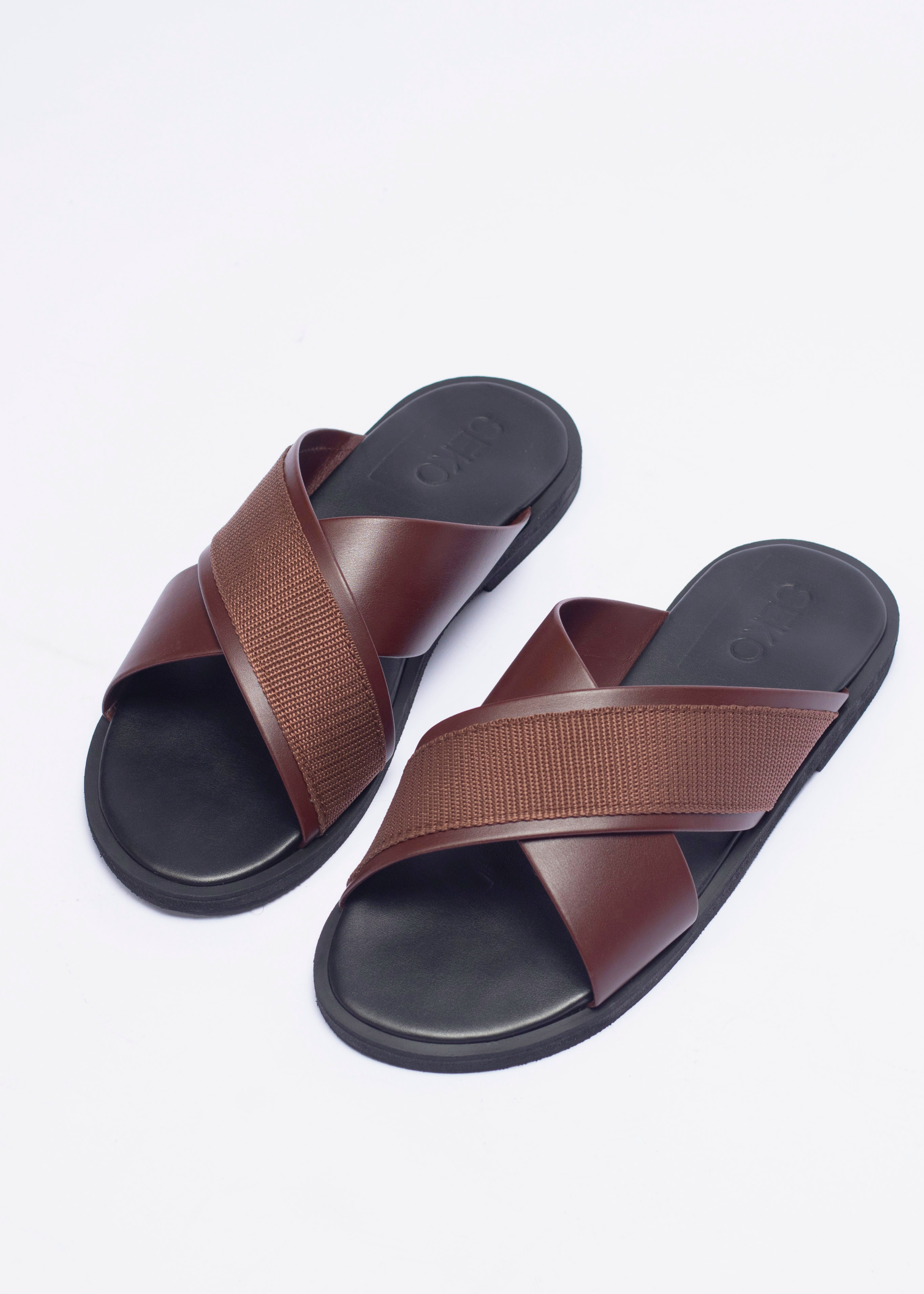 Sandales pour Hommes - ILYAN marron