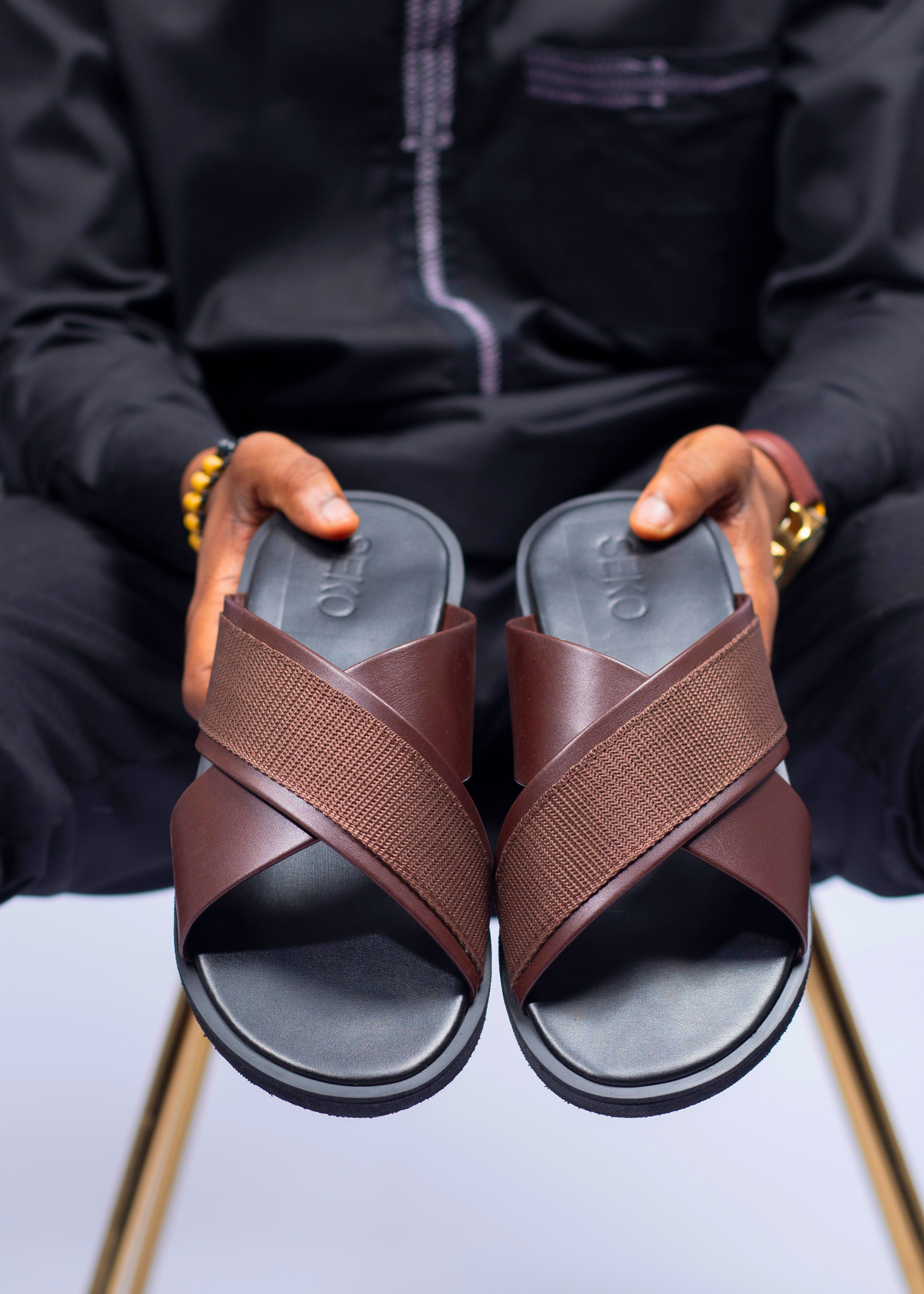 Sandales pour Hommes - ILYAN marron