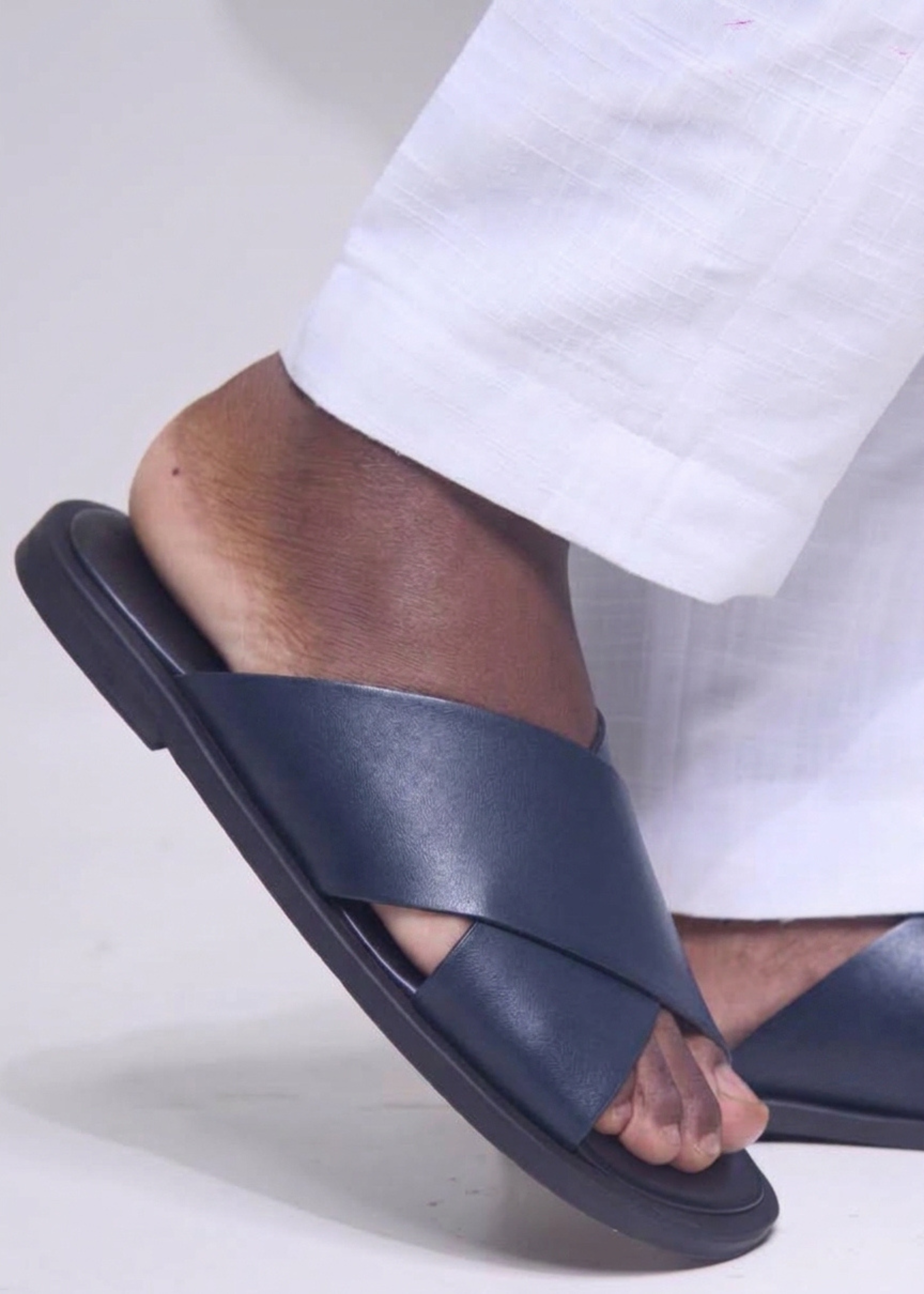 Sandales pour hommes – YÉDO bleu nuit