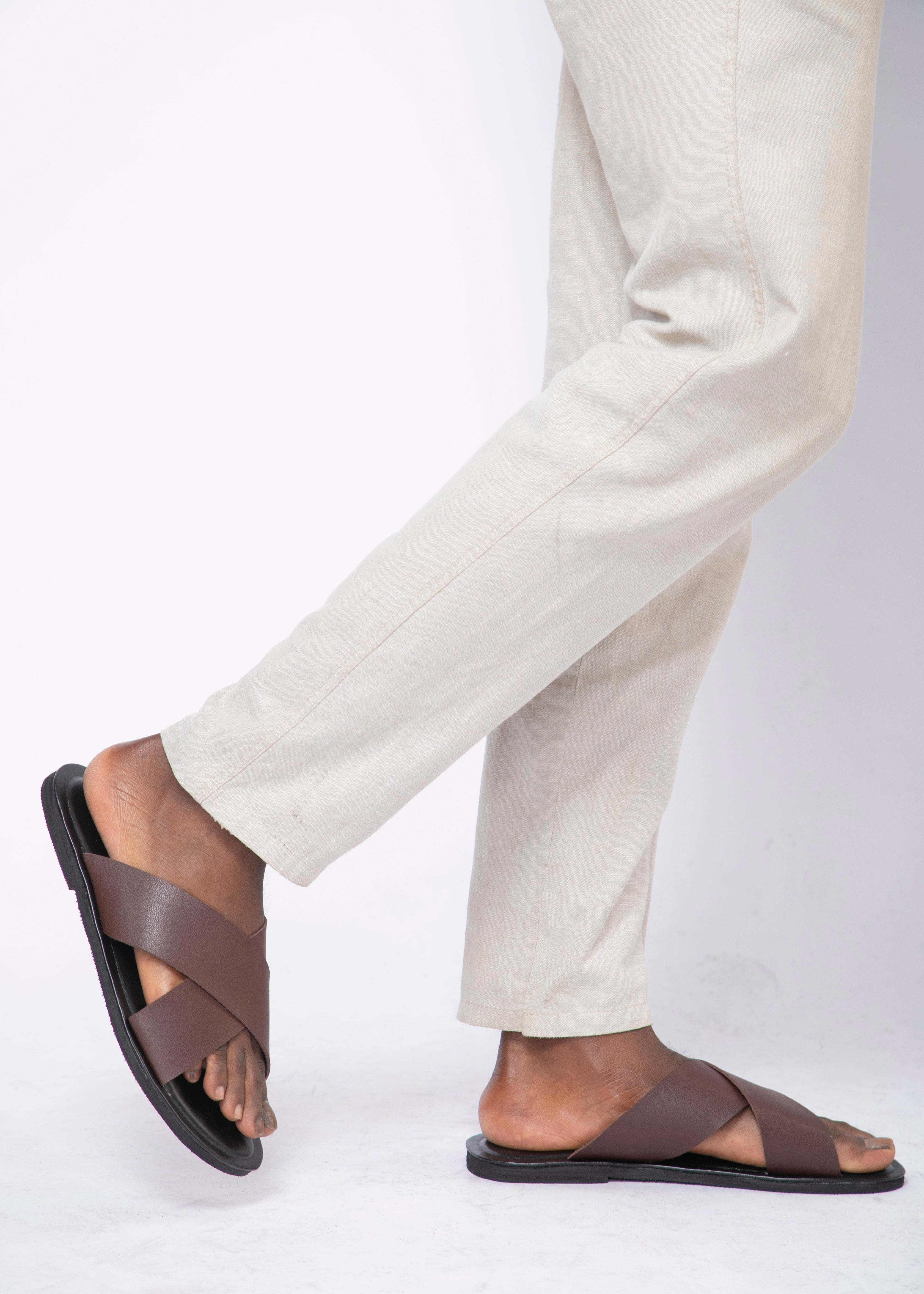 Sandales pour hommes – Eli marron foncé