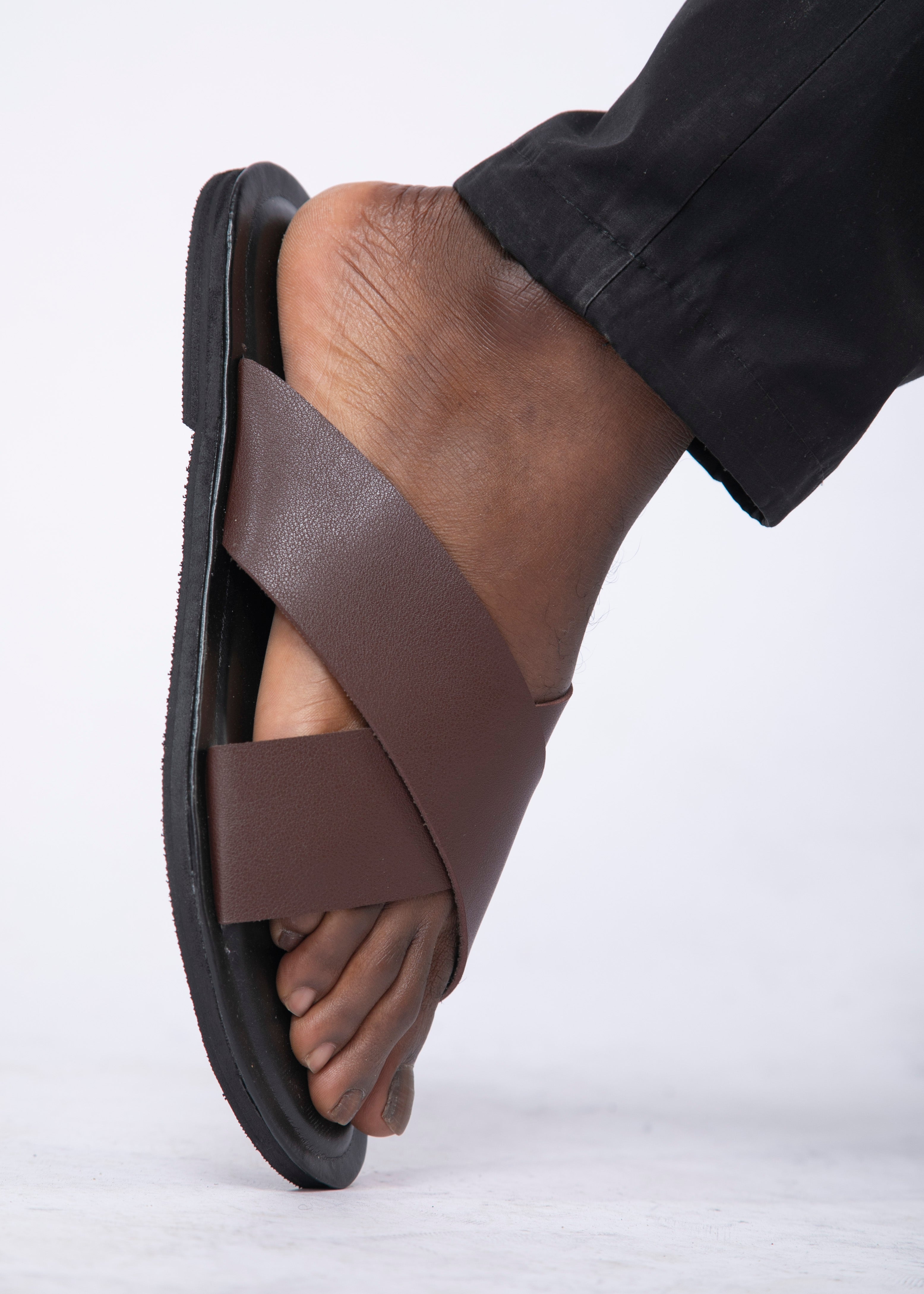 Sandales pour hommes – Eli marron foncé