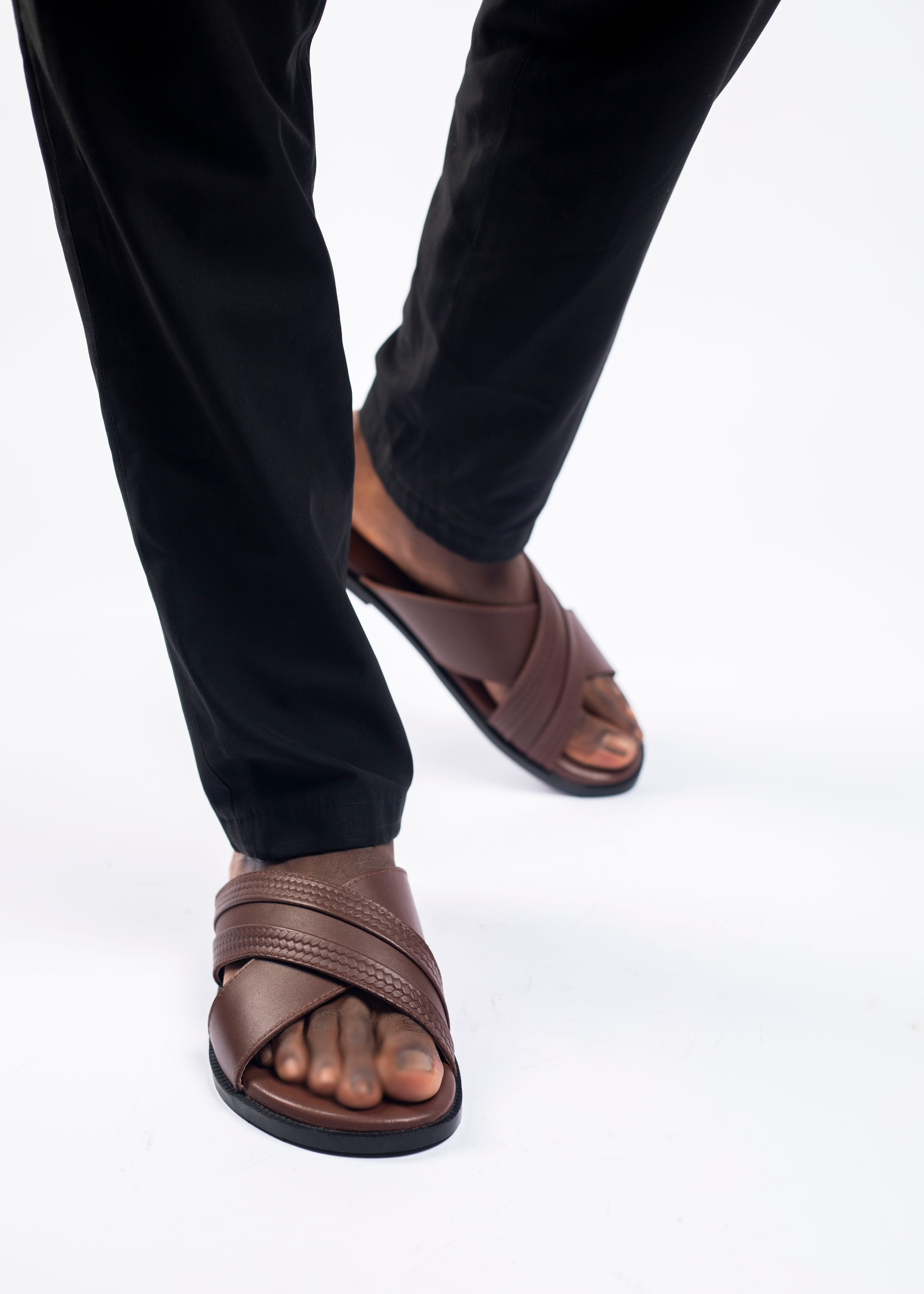 Sandales pour hommes – Charlem Dark Brown - Cuir Véritable