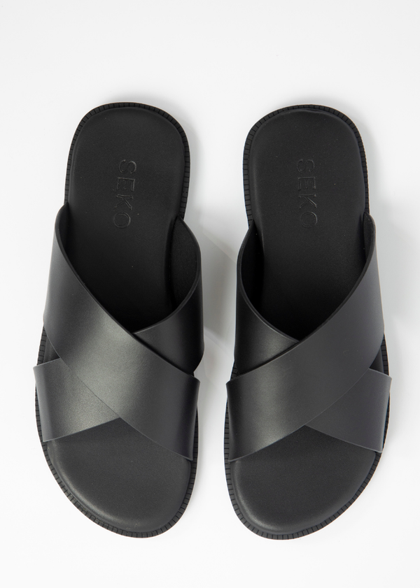 Sandales pour hommes – Eli Black - Cuir Véritable