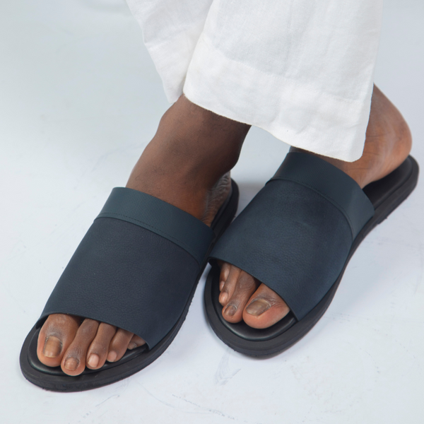 Sandales pour hommes - Ken Bleu - Cuir Véritable