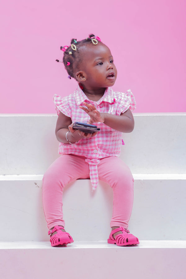 Sandales pour enfants Unisexe – Méduse Rose Fuschia