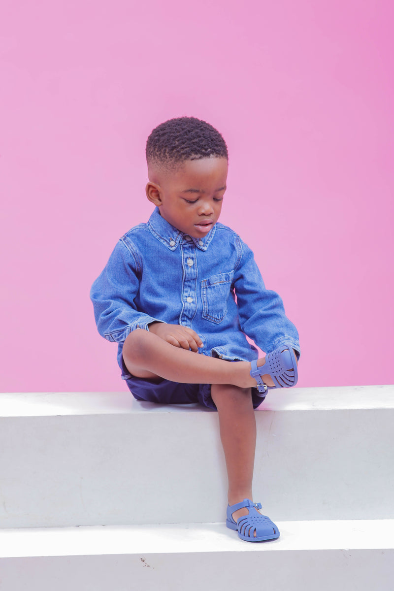 Sandales pour enfants Unisexe – Méduse Bleu