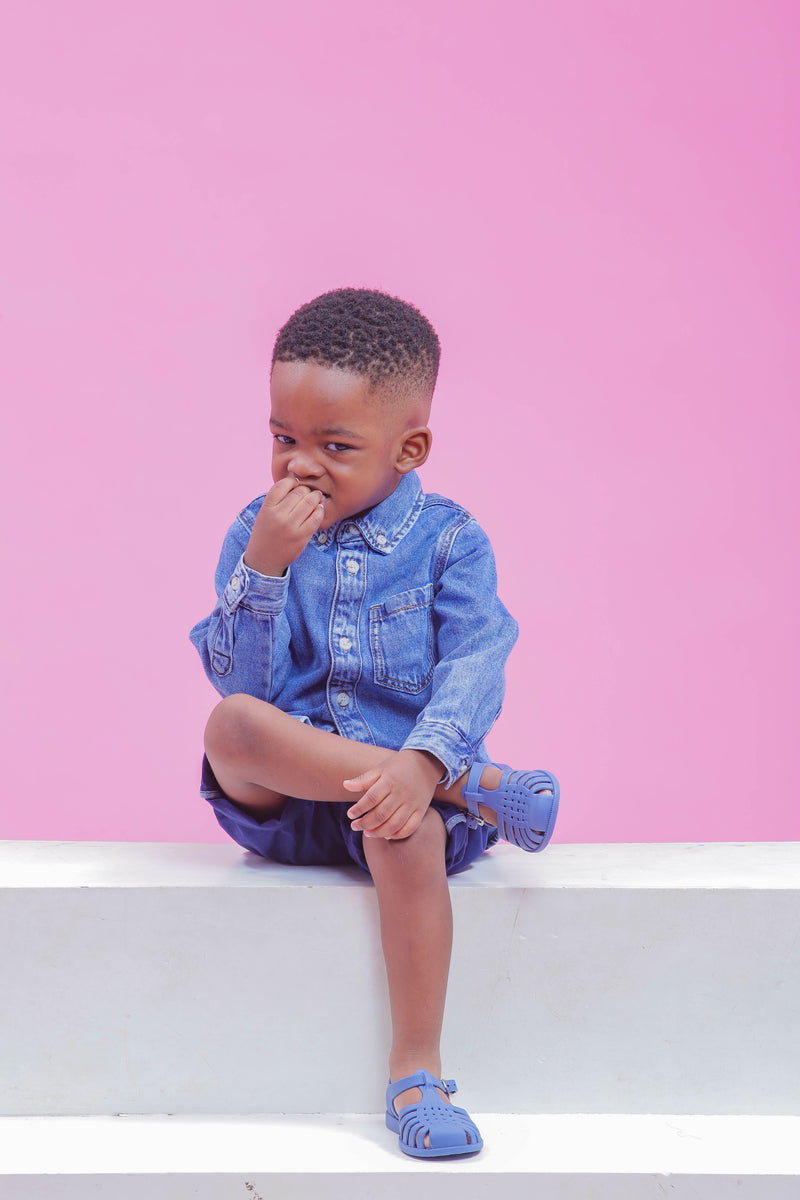 Sandales pour enfants Unisexe – Méduse Bleu