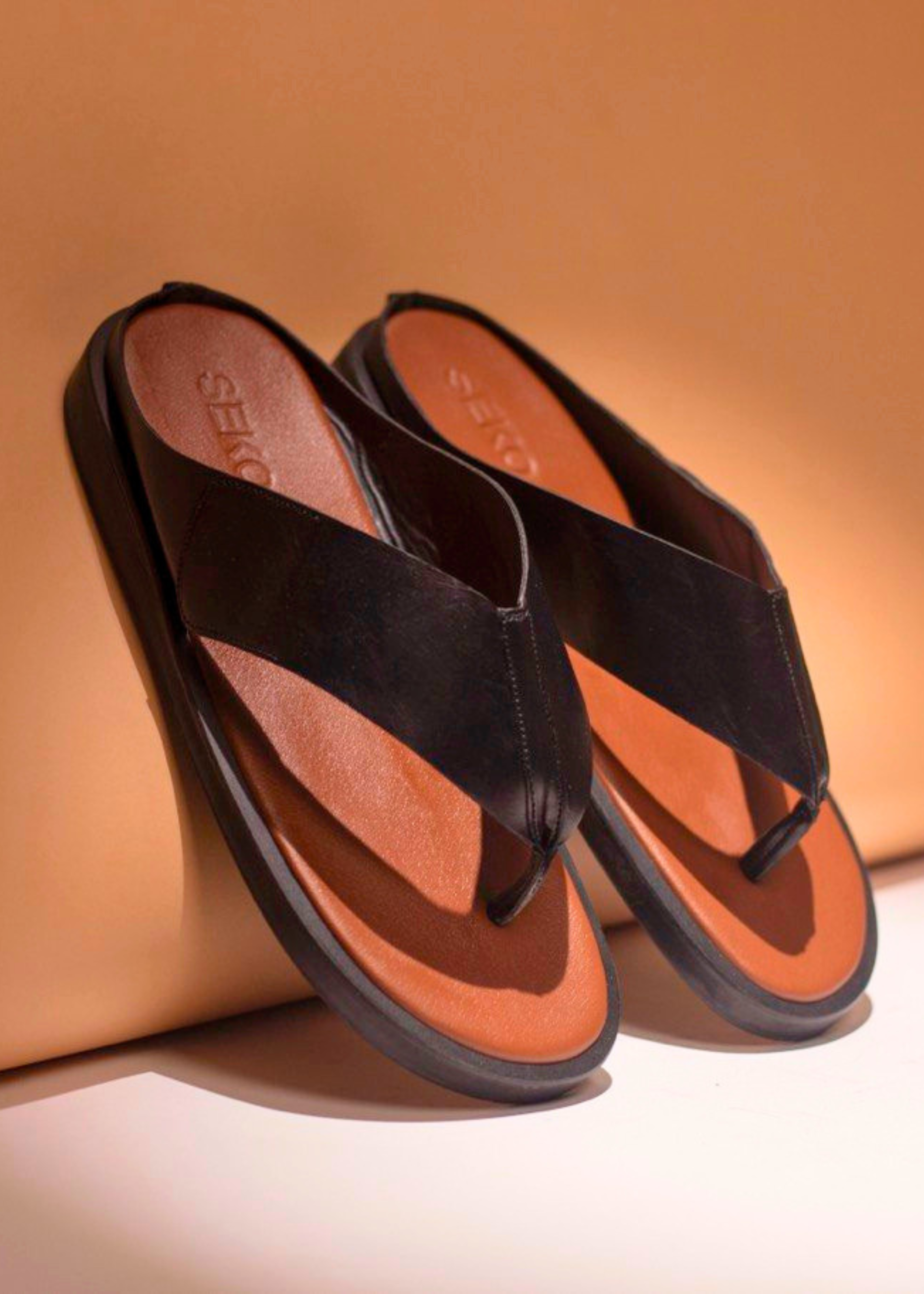 Sandales pour hommes – TCHALI noir - Cuir Véritable
