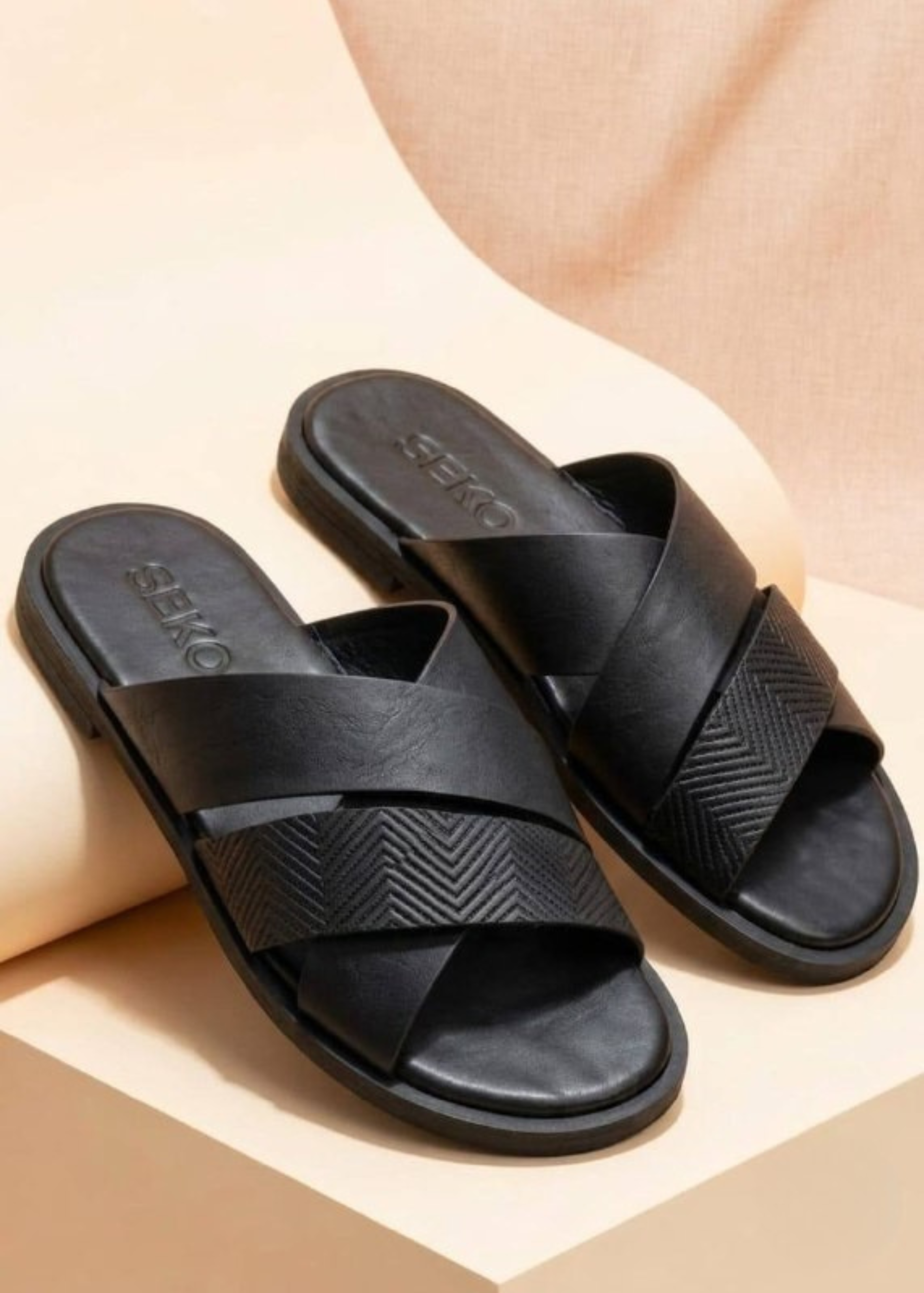 Sandales pour hommes – NDJASÊ NOIRE - Cuir Véritable