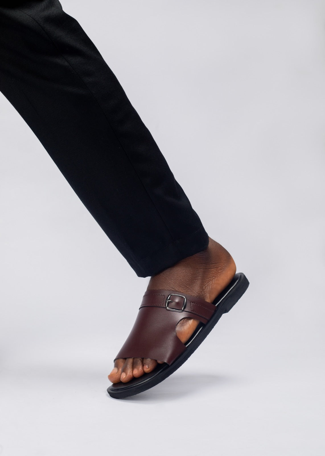 Sandales pour Hommes - MALEEK marron foncé